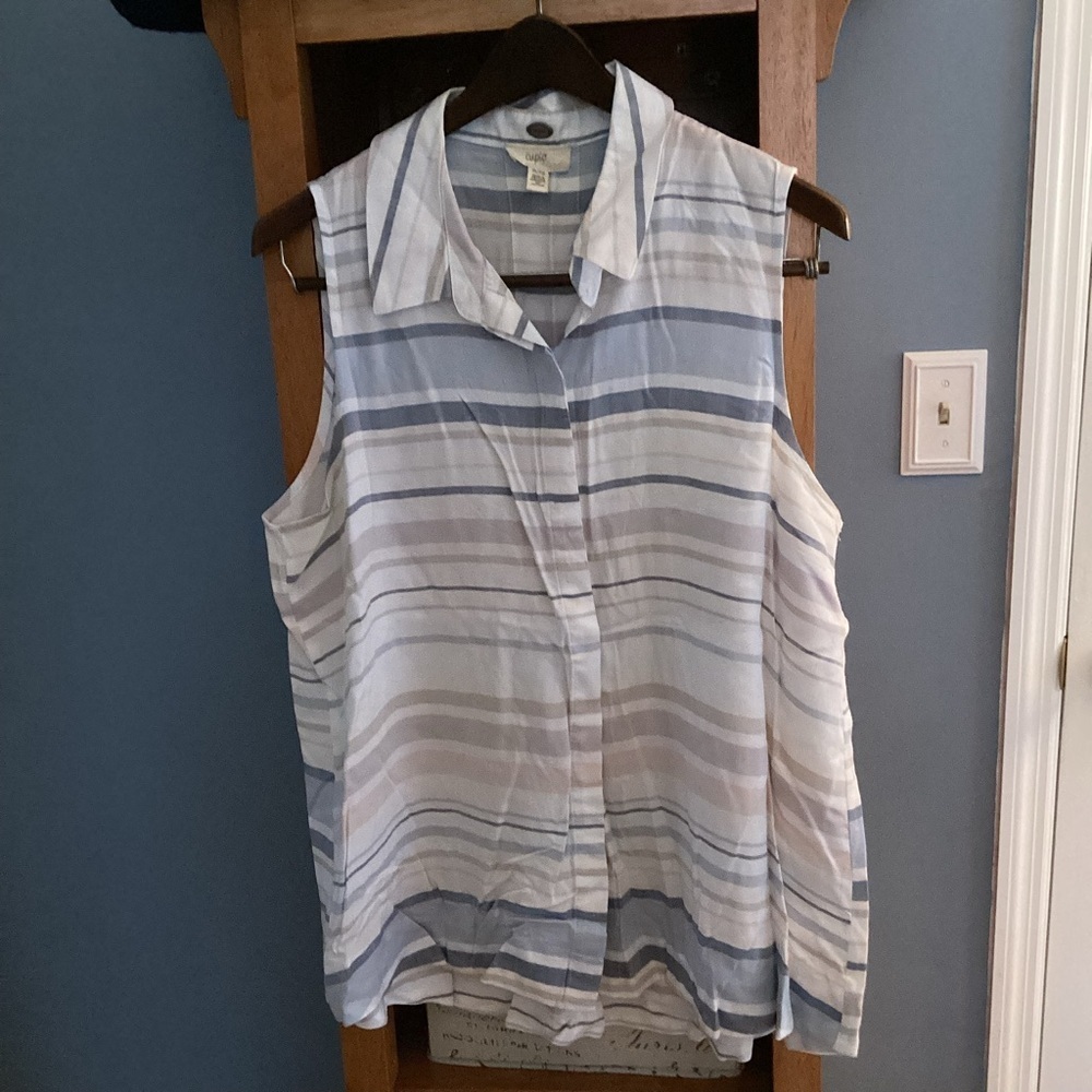 Cupio Sleeveless Striped Multicolor Top